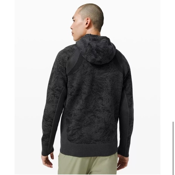 Lululemon End State Jacket Large Graphite Grey Black Full Zip Hooded Run Gym - Picture 5 of 11